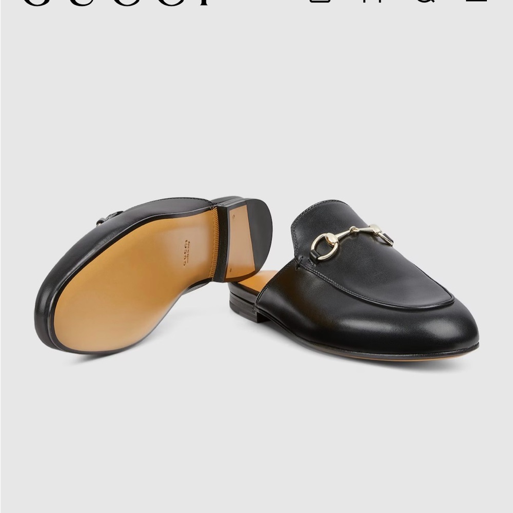 Gucci Women's Black Princetown Mules Size 38 - Picture 4 of 9